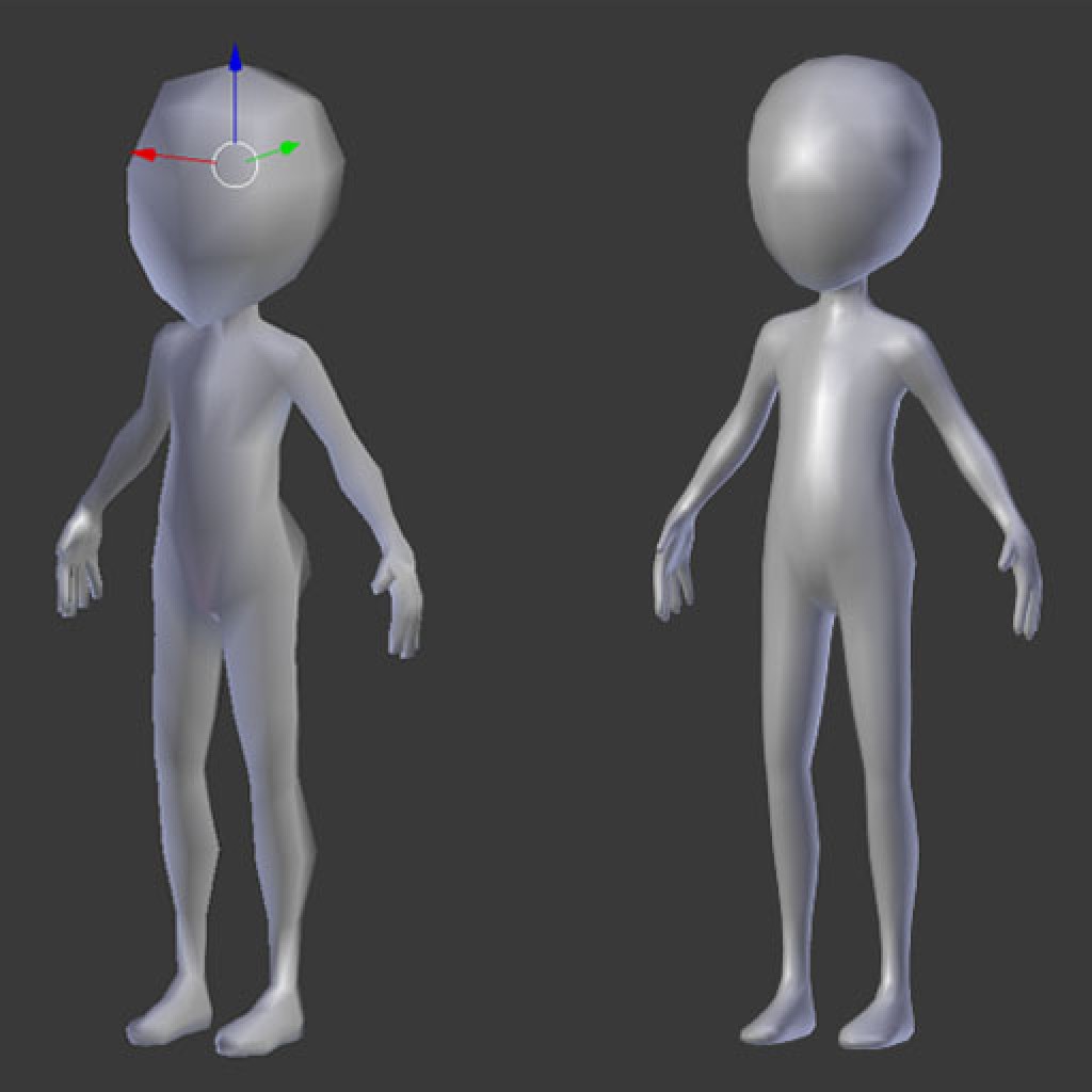 Low Poly Base Mesh BobleHead preview image 1